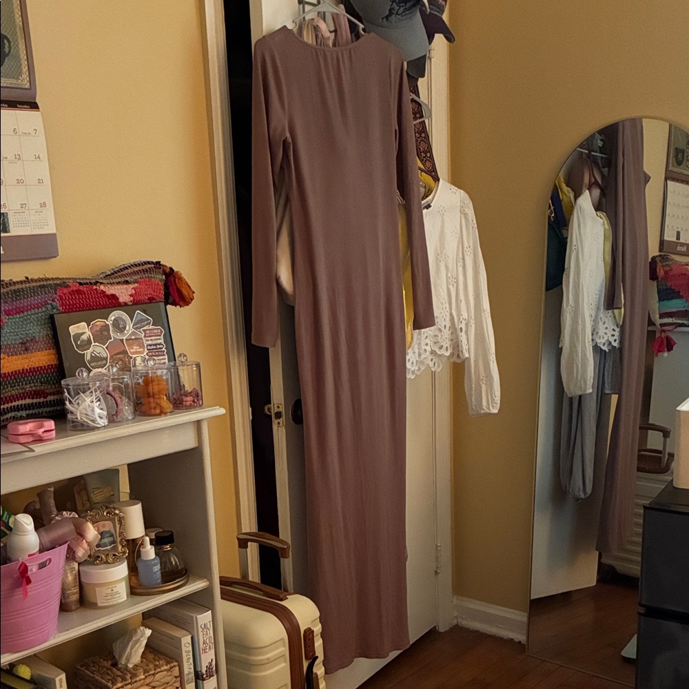 Abercrombie & Fitch Cozy Long Sleeve Maxi Dress